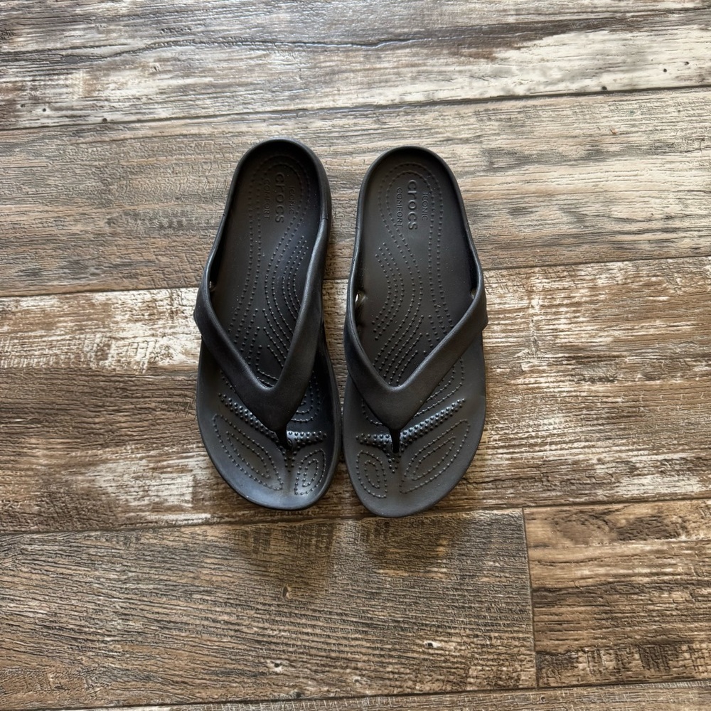Crocs Women Black Flip Flops